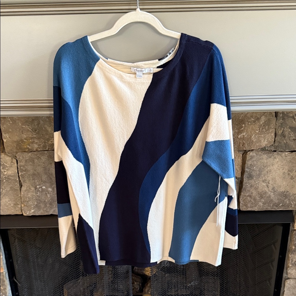 Chico’s cotton turtleneck sweater. NWT. Size L